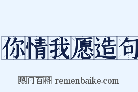 你情我愿造句是什么意思的图片